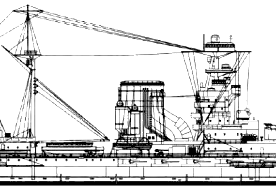 Боевой корабль HMS Malaya 1930 [Battleship] - чертежи, габариты, рисунки